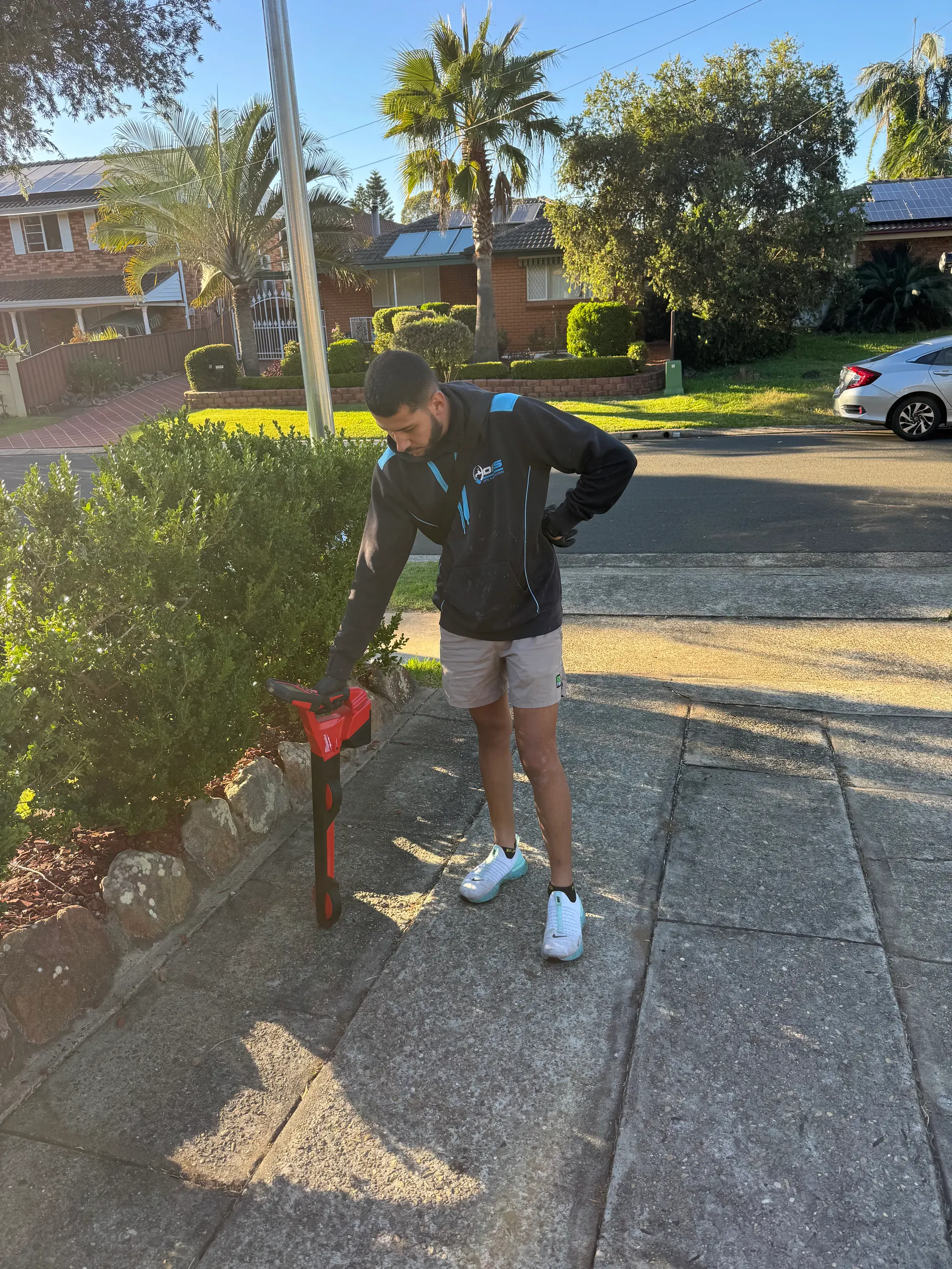 OPS underground pipe locating equipment scanning a Sydney driveway